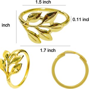 Anillos para Servilletas con Diseño de Hoja de Arce Novax, Chapados en Oro, de Acero Inoxidable Ecológico, Estilo Americano, para Bodas, Hoteles y Banquetes - Product Image 6