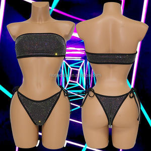 S686 Casual Sexy Bikini Set Nuevo diseño Ropa de playa Traje de baño <span class=keywords><strong>para</strong></span> <span class=keywords><strong>parejas</strong></span> Sujetador transpirable Cintura Sparkling Beach Fashion - Product Image 2