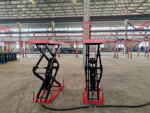 Runche OEM personalizado subterráneo doble tijera acero hidráulico 3 toneladas 2.2kw Motor multi-voltaje plataforma de elevación automática para - Product Image 3