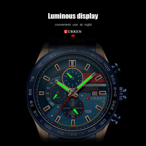 Reloj de Cuarzo Analógico Multifuncional Clásico de Lujo 8410 para Hombre, Calendario, Resistente al Agua, Correa de Acero Inoxidable, Deportivo, para Negocios - Product Image 2