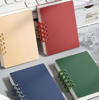Carnet pliable A7, carnet portable avec poche amovible sur le dos, carnet pour étudiants