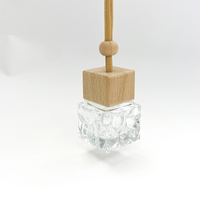 Flacon vide en verre coloré avec bouchon en bois pour diffuseur de parfum suspendu pour voiture, 5ml, 8ml, 10ml, 12ml