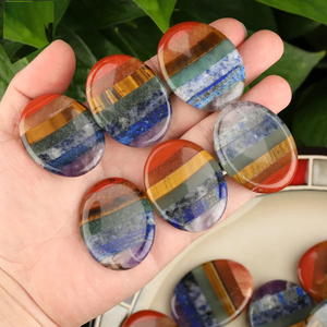 Pierre <span class=keywords><strong>de</strong></span> guérison naturelle <span class=keywords><strong>de</strong></span> haute qualité, 7 chakras, pierre précieuse <span class=keywords><strong>de</strong></span> pouce, énergie, soulagement <span class=keywords><strong>de</strong></span> <span class=keywords><strong>l</strong></span>'anxiété, thérapie, poche <span class=keywords><strong>de</strong></span> paume - Product Image 1