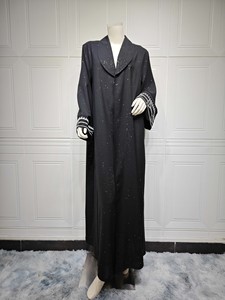 Vente en gros Sharut 2024 Dubai modeste <span class=keywords><strong>Abaya</strong></span> pour femmes luxe broderie manches ouvertes Kimono <span class=keywords><strong>fille</strong></span> Eid vêtements de Turquie - Product Image 1