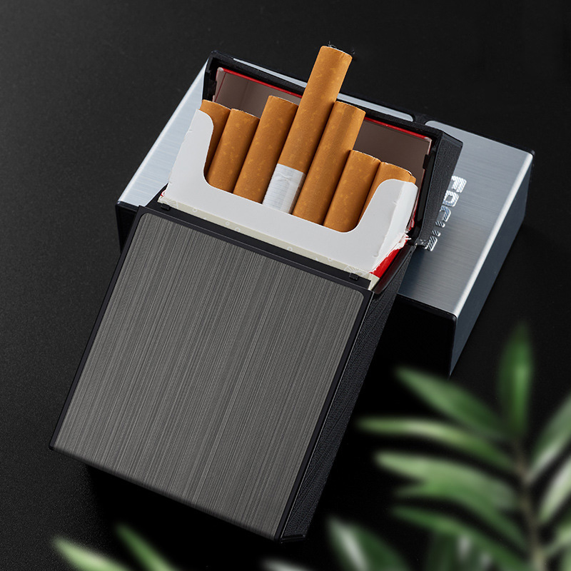 Wholesale Customized Brushed Metal Cigarette Case