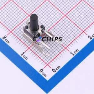 TC-6615C-12.0-260 Tactile Switch Through hole,6x6mm Switch Single Pole Single Throw Round Button 2.6N Right Angle Insert - Product Image 1