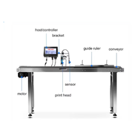 Machine de codage à jet d'encre en ligne WECARE 7 pouces 600 dpi haute résolution pour bouteilles en plastique, boîtes, cartons, cartes, canettes et métaux