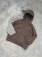 Vestes d'extérieur personnalisées pour hommes, de haute qualité, en coton 100%, à carreaux, à double couche, zippées, respirantes, réversibles, à capuche