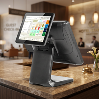 Terminal de point de vente Taixun 15 pouces à double écran tactile, 1024x768, 16 Go Wi-Fi, Windows, garantie 3 ans, pour la vente au détail