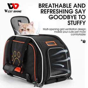 Sac de transport multifonctionnel pour animaux de compagnie WEST BIKING, sac de voyage portable pour vélo, porte-animaux multifonctionnel pour vélo - Product Image 2