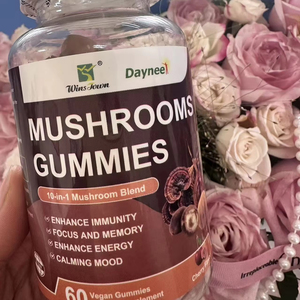 Gomitas de Hongos Veganas - Suplemento de Melena de León, Cordyceps y Ganoderma para la Memoria y la Concentración, Apoyo Cerebral - Product Image 1