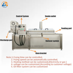 Volledig automatische continue frituurmachine voor chips en frieten met transportband - Product Image 3