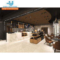 Mobilier de Luxe pour Café, Solution d'Agencement Commerciale Haut de Gamme, Décoration de Bar Cool, Aménagement Intérieur de Cafétéria