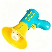 Jouet éducatif multifonctionnel pour enfants, microphone à changement de voix réaliste avec effets sonores et lumineux, karaoké