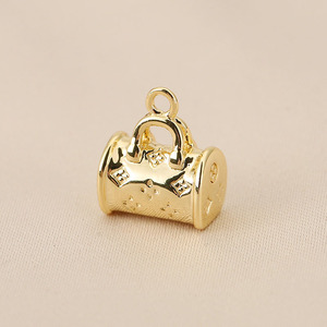 Tự Làm Đồ Trang Sức Làm Cổ Điển Keychain Vòng Đeo Tay Quyến Rũ Túi 18K Vàng Mạ Đồng Mini Túi Quyến Rũ Mặt Dây Chuyền - Product Image 6