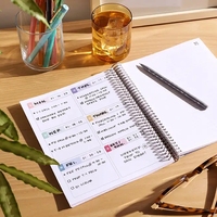 Agenda d'impression de cahier personnalisé 2026 Agenda mensuel A5 à couverture rigide privé