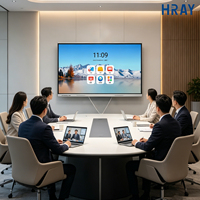 Pantalla Interactiva Inteligente Todo en Uno HRAY OEM ODM de 55 Pulgadas 4K UHD, Pizarra Multitáctil para Sala de Conferencias y Uso Educativo