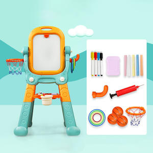 เด็ก2025ใหม่กระดานวาดภาพยืนสองด้านปรับความสูงได้ของเล่นกระดานวาดเล่นบาสเก็ตบอลแบบ3-in-1อเนกประสงค์ - Product Image 5