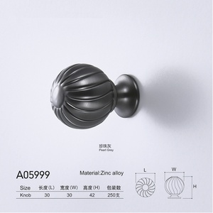 Poignée de tiroir de porte d'armoire à un trou de salle de bain multicolore fileté solide pour cuisine moderne chambre à coucher - Product Image 6