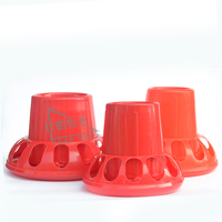 YIMUDA Nouveau Distributeur Automatique d'Aliments pour Volailles en Plastique Rouge de Haute Qualité (1,5/2,5/3,5 kg) pour Poulets, Cailles et Pigeons – Facile à Utiliser et à Nettoyer