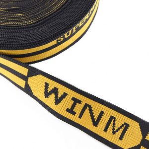 Custom logo Durable Nylon Polyester Cotton Woven Jacquard Black Camo <b>Webbing</b> Ribbon Belt Strap Tape Fabric Trim - Product Image 5
