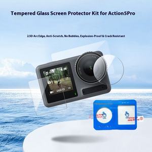 Dajiang Action5Pro Rabbit Cage Película de vidrio templado compatible Pantalla completa HD para cámara de pantalla Action4/<span class=keywords><strong>3</strong></span> - Product Image 3