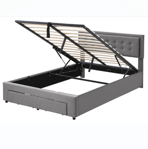Lusso letto letto di lusso King Double Queen Size Gas Lift-Up con Design <span class=keywords><strong>a</strong></span> bottone letti con <span class=keywords><strong>rete</strong></span> <span class=keywords><strong>metallica</strong></span> in filo cassetti - Product Image 4