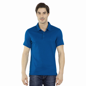 Vente en gros de t-shirts polo décontractés à manches courtes pour hommes 100% coton tricoté respirant impression de logo personnalisé vierge respirante - Product Image 3