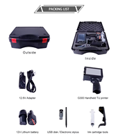 Impresora de inyección de tinta portátil DOCOD G300E de 25,4 mm, la más vendida, para códigos QR, pistola de codificación TIJ para fecha de caducidad y números de lote