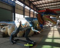 Model Dinosaurus Dilophosaurus Animatronik Ukuran Asli yang Dapat Disesuaikan untuk Taman, Pusat Perbelanjaan & Pameran Rumah - Penggunaan Komersial
