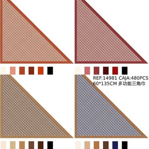 Sciarpa triangolare multifunzionale 60x135 cm per uso esterno con diversi colori disponibili - Product Image 3