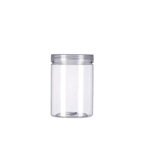 Wholesale Bulk Clear PET Airtight <b>Jar</b> 100ml 200ml 300ml 500ml Empty Custom Logo Pet Food Nut Storage Container - Product Image 6