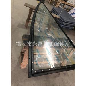 Fenêtre fixe en aluminium robuste de grande taille avec design cintré, traitement du verre latéral, production pour la quincaillerie marine - Product Image 2