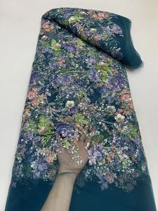 Tessuto in Pizzo Francese Ricamato con Perline, Elegante e di Alta Qualità, Stile Europeo e Americano, Ideale <span class=keywords><strong>per</strong></span> Matrimoni e Feste - Product Image 3