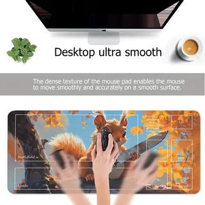 Tapis de souris en forme d'écureuil mignon Kawaii sur le thème de la fantaisie pour MTG TCG Tapis de jeu de jeu Tapis de jeu <span class=keywords><strong>Duel</strong></span> Pads Batailles de cartes pour débutants DIY - Product Image 4