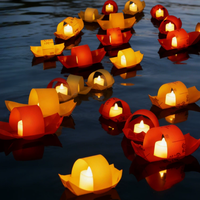 Lanternes LED flottantes en forme de bateau, étanches, pour décorations romantiques, lumières de rivière, pour piscine, lac, mariage, festival, fête
