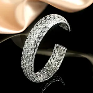 Fashion Adjustable Bangles Jewelry Women 925 Sterling Silver Custom Open Bracelet Bangle