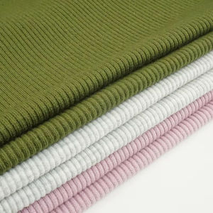 Tela de punto acanalado de spandex en oferta, diseño tubular personalizado para cuello de vestido, confección de prendas de vestir - Product Image 6