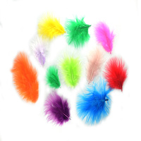 Plume de dinde marabout rose vif pour enfant bricolage artisanat créatif Costume de cheveux accessoire de pêche matériel de montage de mouches ornement frange