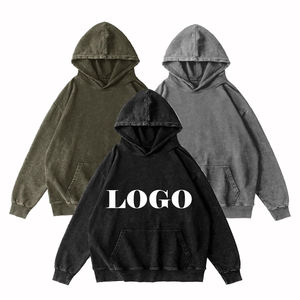 Fabricant de sweat-shirts à capuche surdimensionnés en coton délavé à l'acide personnalisés 2024, sweat-shirts à capuche de haute qualité, sweat-shirts vintage lavés, sweat-shirts pour hommes - Product Image 1
