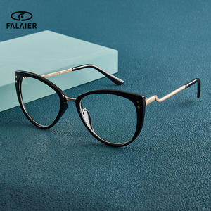 กรอบแว่นตา Cat Eye รุ่น 87044 วัสดุ TR90 แบบเต็มกรอบ ป้องกันแสงสีฟ้า สำหรับผู้หญิง สไตล์ยุโรป - Product Image 4