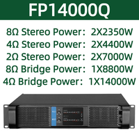 Amplificateur de puissance professionnel Paulkitson FP14000, 2 canaux, 2x2350W, enceintes subwoofer, équipement sonore, 4 ohms, 8 ohms, pour scène