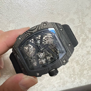 RM67-02 High-Quality Men's Mechanical <b>Watch</b>, Black Carbon Fiber Ultra-Thin Sapphire Crystal Automatic Mechanical <b>Watch</b> - Product Image 3