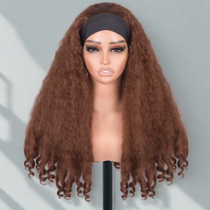 Perruque synthétique afro bouclée multicolore de haute qualité avec franges, boucles rebondissantes - Product Image 1