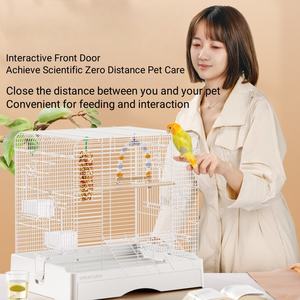 Usmilepet กรงนก PP และเหล็กกรงนกนกแก้วบ้านนิเวศวิลล่าสุดหรูกรงพิเศษสำหรับอาบแดด - Product Image 4