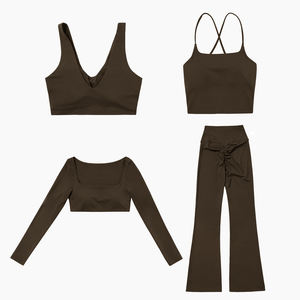 Ropa Deportiva Personalizada de Fábrica, Ropa de Gimnasio, Ropa Deportiva Activa, Conjunto de Pantalones de Cintura Alta y Sujetador Deportivo para Yoga, Ropa de Yoga para Mujer - Product Image 6