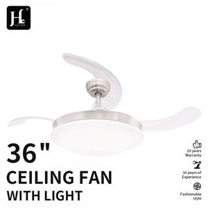Mute Design Professional Indoor Home Living Room 36 Inch 42 Inch Retractable Invisible BLDC Motor <b>Led</b> <b>Ceiling</b> <b>Fan</b> With Light - Product Image 2