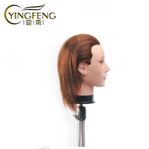 Équipements de Salon 100% cheveux humains hommes tête de Mannequin barbier formation coiffure tête de poupée - Product Image 2