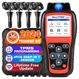 Autel TS508WF TPMS alat diagnostik mobil 4 MX, pemindai diagnostik pemantau tekanan ban dengan fungsi WIFI