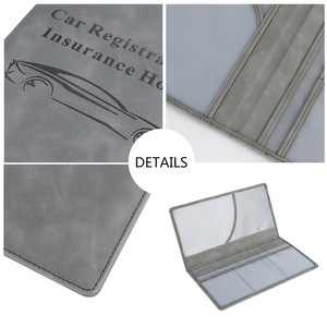 Porte-documents d'immatriculation de <span class=keywords><strong>voiture</strong></span> en cuir et porte-documents d'assurance Accessoires de <span class=keywords><strong>voiture</strong></span> Articles de cadeau - Product Image 3
